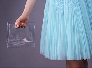 Chất Lượng Tốt Custom Made Rõ Ràng Trong Suốt Vinyl Túi Nhựa Tote Shopper Túi Xách - Product Image 3