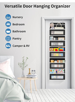 Organisateur suspendu derrière la porte, grande capacité, 5 compartiments, en tissu non tissé, style minimaliste moderne, pour sous-vêtements de chambre à coucher