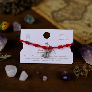 Braccialetto con Ciondolo Angelina Capricorn, Cordino Rosso in Acciaio Inossidabile, Stile Bohémien Unisex - Product Image 2