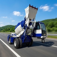 Mini Mezcladora de Concreto Autocargable con Tolva de Cemento, Camión Mezclador Móvil para Canales de Riego y Construcción de Hormigón