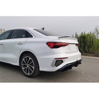 Diffuseur avec sorties d'échappement pour Audi A3 8Y 2021-2022, lèvre de pare-chocs arrière, spoiler diffuseur