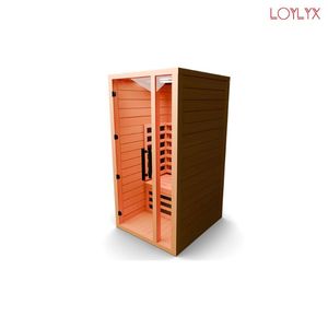 Sauna Moderna para el Hogar en Oferta, Capacidad para 1 Persona, con Madera Sólida de Pino Finlandés, Calentador de Carbono, Sauna Infrarroja en Venta - Product Image 1