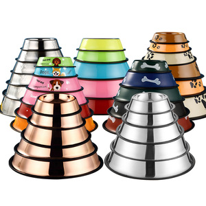 Modern Multicolored Waterproof Non Slip Stainless Steel Pet Cat <strong>Dog</strong> Food <strong>Bowl</strong> for Cats - Product Image 2