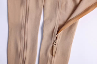 Usine personnalisée graduée classe 2 sans pied 23-32 mmHg gonflement cuisse haute fermeture éclair en nylon bas de Compression pour varices