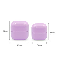 Nouveau style de pot à crème carré en plastique Macaron 20g/30g/50g, options d'impression multiples, échantillon de crème pour le visage, emballage cosmétique vide