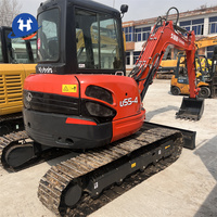 Excavatrice d'occasion Kubota U55 de 5,5 tonnes et 5 tonnes du Japon, faible nombre d'heures de travail, mini-pelle d'occasion Kubota U55-4 U55-5
