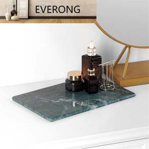 Porte-collier Anneau de doigt Vert Verde <span class=keywords><strong>Alpi</strong></span> Plateau en marbre Plateau en pierre de luxe Salle de bain Rangement pour coiffeuse Plateau de présentation de lunettes personnalisé - Product Image 2