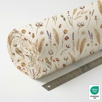 Tissu en coton et lin imprimé sur mesure, tissu en lin respirant pour vêtements, robes, nappes, accepte les commandes personnalisées sans MOQ