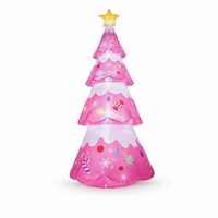 Décoration de jardin gonflable Arbre de Noël lumineux pour les fêtes