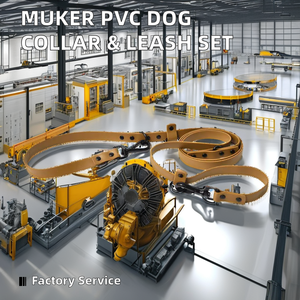 Conjunto de <span class=keywords><strong>collar</strong></span> y correa multifuncional para perros, Material de PVC impermeable, fácil de limpiar para entrenamiento de perros, Correa multifuncional para perros - Product Image 3