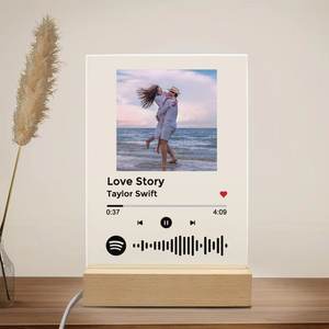 Lámpara Musical de Bambú <span class=keywords><strong>con</strong></span> Marco de Fotos Personalizado, Regalo Ecológico para el Día de San Valentín, Éxito de Ventas Transfronterizo - Product Image 2