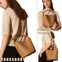 Usine gros fleur de cuir sac seau femme multifonctionnel antivol bandoulière sac envoi rapide MOQ 2pcs