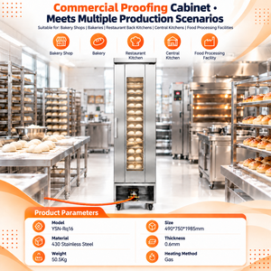 YOSLON Gewerblicher 16-Fach Gas-Gärungsschrank, Gas-Gärmaschine für Brot- und Gebäckproduktion - Product Image 6