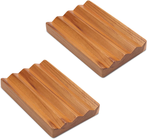 Jabonera Decorativa de Madera con Base Elevada para Mantener el Jabón Seco en la Cocina, Baño, Fregadero, Bañera, Ahorrador de Jabón de Madera - Product Image 1