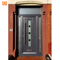 Porte d'entrée extérieure insonorisée WANJIA, porte de sécurité de style européen, design moderne, porte en aluminium pour la maison
