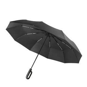 Parapluie publicitaire personnalisé à ouverture automatique, pliable en trois sections, avec bouton automatique, en nylon 210T, diamètre ouvert 125 cm - Product Image 1
