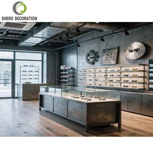 ตู้แว่นตาไม้คลาสสิกตู้โชว์แว่นตาบรรยากาศหรูหราสำหรับร้านบูติกออปติคอล - Product Image 5