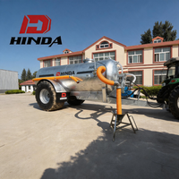 HINDA Pompier-citerne à vide pour boues, remorquable par tracteur, capacité 10000L, auto-amorçant, avec plaque anti-éclaboussures, épandeur de fumier liquide agricole