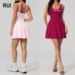 RUIQUWIN Falda Deportiva Transpirable Sólida al por Mayor con Tirantes, Falda Casual de Fitness y Yoga, Conjunto de Yoga de Alta Calidad para Mujer - Product Image 1