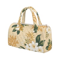 Sac à main brodé personnalisé à imprimé floral Plumeria Hawaïen et Hibiscus des Fidji pour le shopping, les voyages et le quotidien