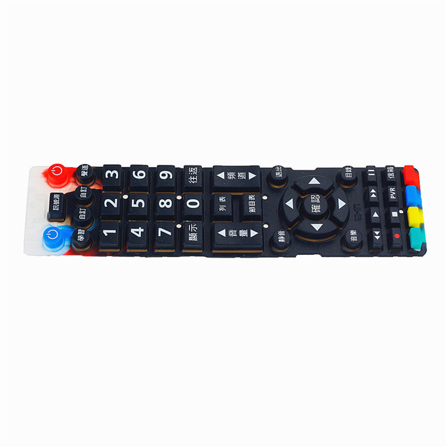 Custom Made Silicone Button Rubber Keypad for TV Remote Control