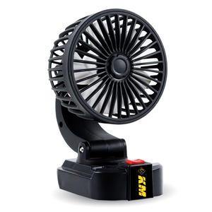 พัดลมไฟฟ้าพกพา Kam 21V Max ใช้แบตเตอรี่แบบชาร์จได้ สำหรับใช้งานกลางแจ้ง สีดำ มอเตอร์ DC - Product Image 4