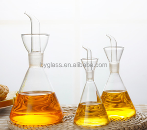 زجاجة موزع من الزجاج ، موزع مع صنبور قياس الخل للمطبخ والشواء - Product Image 2