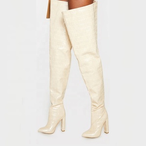 Women Stilettos High Heel <b>Boots</b> Over Knee Long <b>Boots</b> for Ladies Stone Print Women Thigh High Winter <b>Boots</b> Customized Big Size 43 - Product Image 2