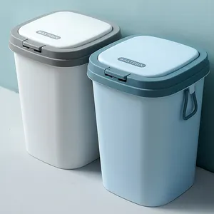 A buon mercato blu bidone dei rifiuti innovativo bidone dei rifiuti cestino di plastica può per uso domestico