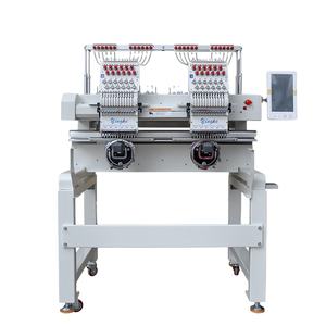 La machine à broder Yinghe Muti-Funcrion informatisée à 2 têtes et 12 aiguilles comprend un capuchon plat et une broderie de vêtements finie - Product Image 4