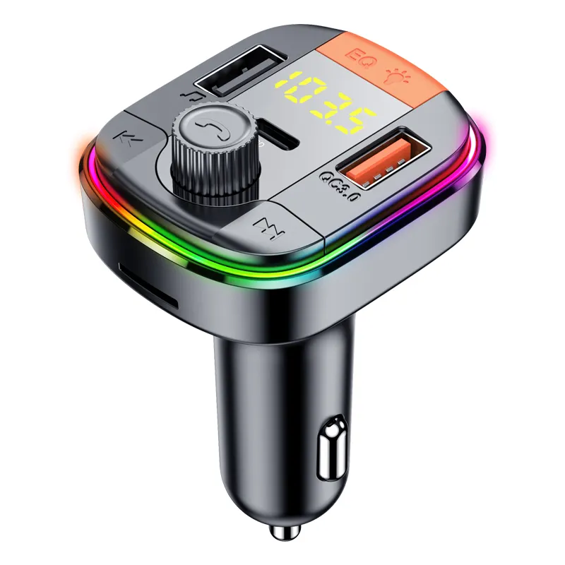 T832 Bluetooth FM Transmitter Wireless Handsfree Radio Adapter QC3.0 + PD USB Charger Audio Receiver TF Card MP3 Player Car Kit