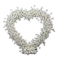 Arche de mariage en fer en forme de cœur, collection 2026, avec roses blanches et toile de fond florale en soie personnalisée pour demande en mariage et fêtes