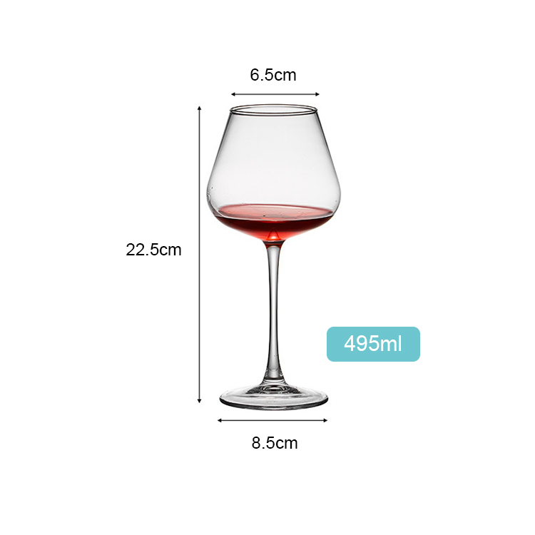 Shunstone SSGROUP-WS358 High Quality Modern Burgundy Red Wine Glasses Goblet Wedding Gift Set for Co