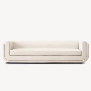 Juego de Sofás de Cuero Nórdico Moderno con Tapicería Lineal <span class=keywords><strong>Limpia</strong></span>, Diseño Minimalista para Sala de Estar y Habitación de Hotel - Product Image 2