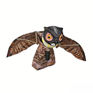 Hibou de dissuasion en plastique simulé avec ailes battantes, écologique, pour le contrôle des oiseaux dans les jardins et les fermes, leurre de chasse - Product Image 5