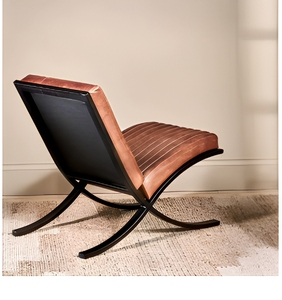 Fauteuil de salon moderne du milieu du siècle en velours, dossier capitonné, rembourrage en mousse, pieds en bois, fauteuil de détente pour la maison - Product Image 3