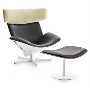 Französischer Stil Vintage Fiberglas Echtes Leder Metall Büro Wohnzimmer möbel Aviator Home Chair Freizeit Sessel