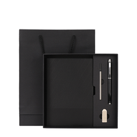 Cuaderno de Lujo A5 con Encuadernación Térmica en Cuero/PU y Juego de Bolígrafos con Logotipo Personalizado para Regalos Corporativos, Eventos y Souvenirs