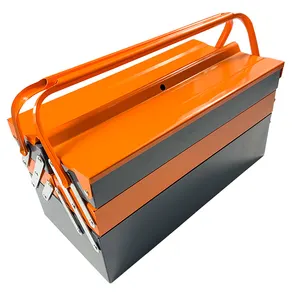 도매 저렴한 도구 상자 철 휴대용 다기능 접이식 금속 도구 상자