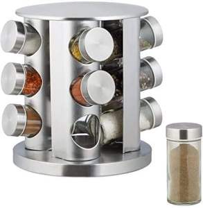 Support à Épices Rotatif en Acier Inoxydable Écologique en Forme d'Arbre pour Cuisine – Présentoir Amusant pour Bouteilles de Sel et Poivre - Product Image 1
