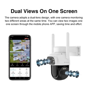 Caméra solaire 4G à double objectif et double <span class=keywords><strong>vue</strong></span> avec détection humaine, prise en charge du stockage cloud et Wi-Fi - Product Image 5