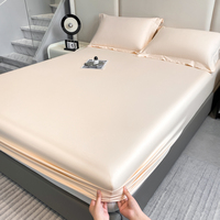 Doppelbett 3-teiliges Spannbettlaken-Set (160x200) 300TC Polyester/Baumwolle Weiche Langlebige Komfortable Bettwäsche für Perfekten Schlaf