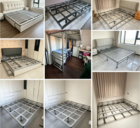 Lit mezzanine modulaire 4040 4080 avec profilés en aluminium série 6000, cadre à rainures en T, style industriel, pour dortoirs étudiants personnalisés