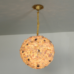 Lampadario a sospensione in cristallo fiammato con decorazioni in pietra, lampada a sospensione in <span class=keywords><strong>sale</strong></span> naturale Angora <span class=keywords><strong>per</strong></span> villa - Product Image 4