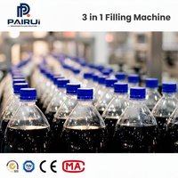 Machine de remplissage automatique de boissons gazeuses directe usine, ligne de production de remplissage de liquides pour bouteilles PET circulaires ou carrées