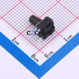 TS-1095C-A12B3-D2 Tactile Switch Bent Lead Through Hole-3P,6x6mm Single Pole Single Throw Round Button 2.5N Right Angle Insert - Product Image 2