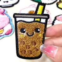 Patch brodé personnalisé pour chapeau, motif anime, lettres, en caoutchouc, cuir tissé, PVC, thermocollant, broderie chenille
