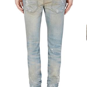 Jean skinny déchiré et délavé effet peinture, dernière collection 2019, grande taille, pour homme, de marque de mode, vente en gros - Product Image 3