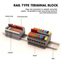 Connecteurs de fils KV2.5, connecteurs rapides sans vis pour rail DIN, bornier de raccordement de fils à enfoncement