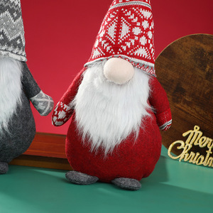 Dễ thương giáng sinh Faceless Rudolph Búp bê trang trí mới lùn Santa Bảng trang trí đạo cụ đồ chơi sang trọng - Product Image 4